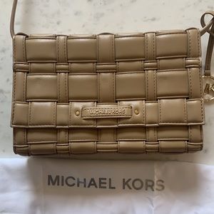 Michael Kors basket weave shoulder/crossbody bag